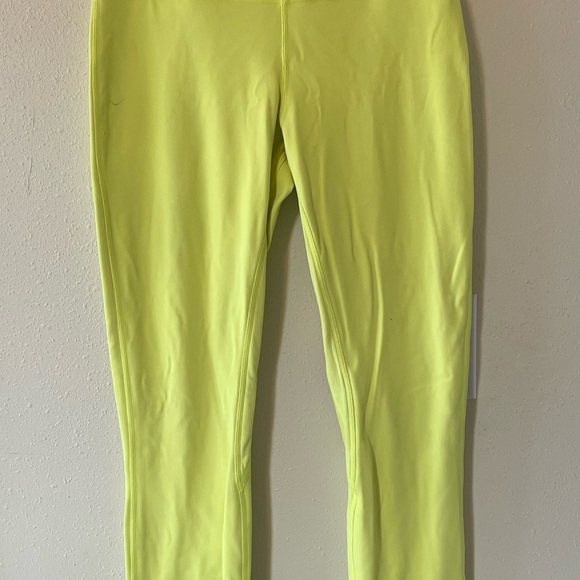 Lululemon Thicker Bright Yellow Leggings Sz 8 Tall - Picture 1 of 5